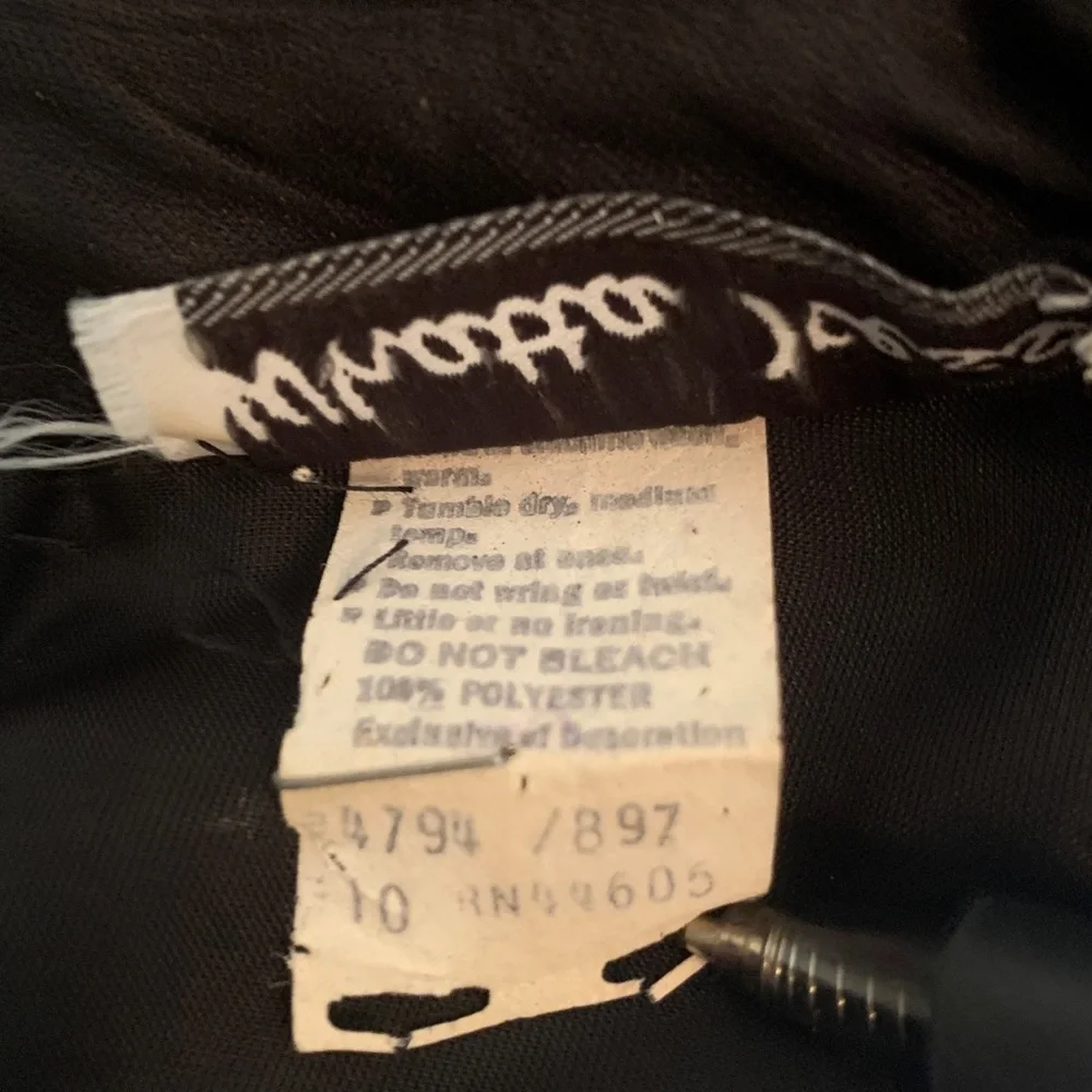 Vintage Black Sheer Neckline Ruffle Off Shoulder Bodice Fit Flare Cocktail Dress - Picture 8 of 8